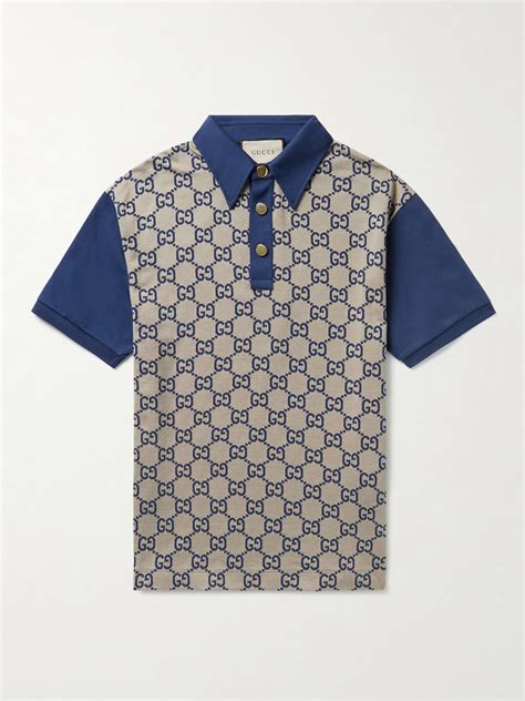 blue gucci polo